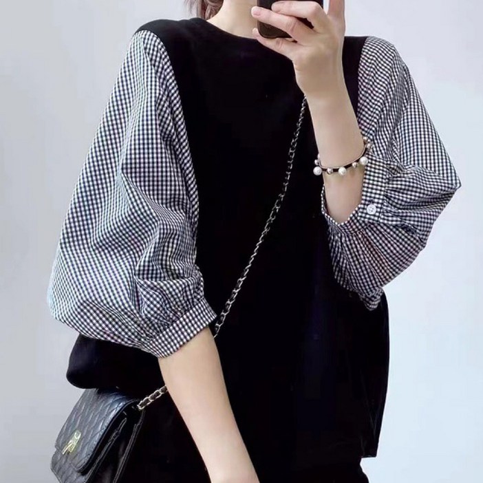 드마엘 딜리아 벌룬퍼프 9부 블라우스5color 데일리 데이트룩 하객룩 오피스룩