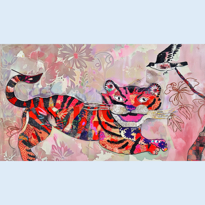 ENVISAGER 외로움디톡스 호랑이 까치 그리고 제비 tiger magpie and swallow 1