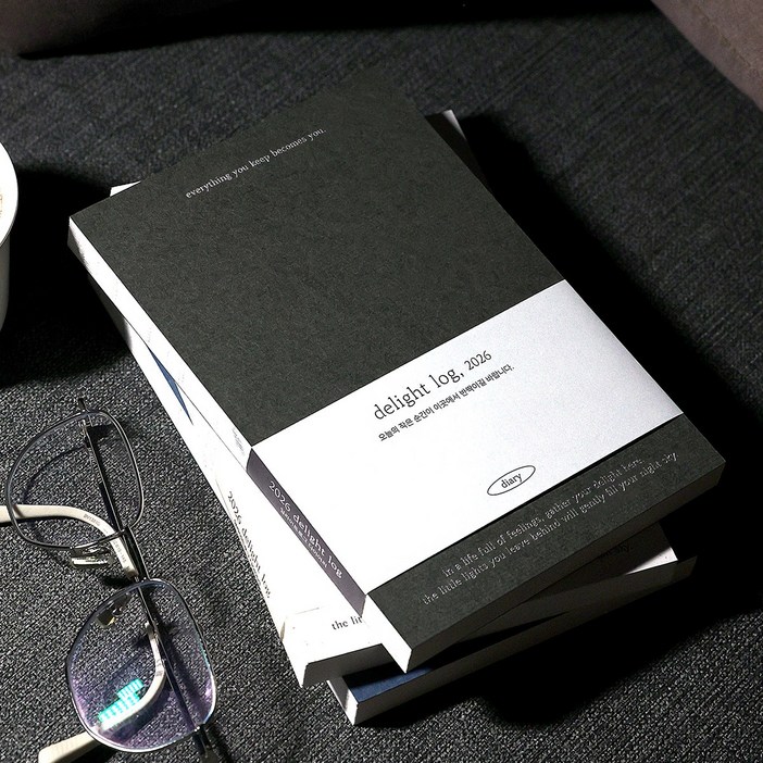 2026 딜라이트로그 기본 와이드 날짜형 먼슬리 위클리 26년 다이어리플래너 무지 직장인 업무용 다꾸 일기장 핸디, 기본형 /  고요한 서재의 숨결 gray