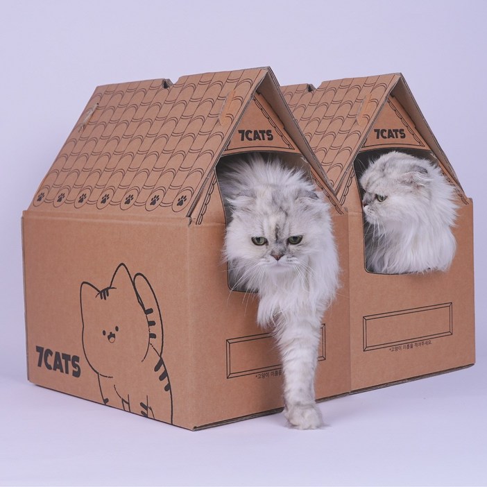 먼지없는 7CATS 싸냥 프리미엄 벤토나이트 고양이모래 무향 6kg x 6개  숨숨집 패키지, 18kg, 2세트, 무향