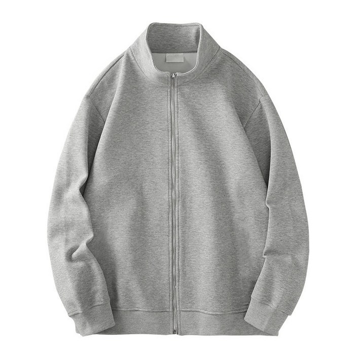 유니픽 남성 봄가을 캐주얼 하이넥 집업 아우터 편안한 순면 루즈핏 긴팔 스포츠 자켓djz