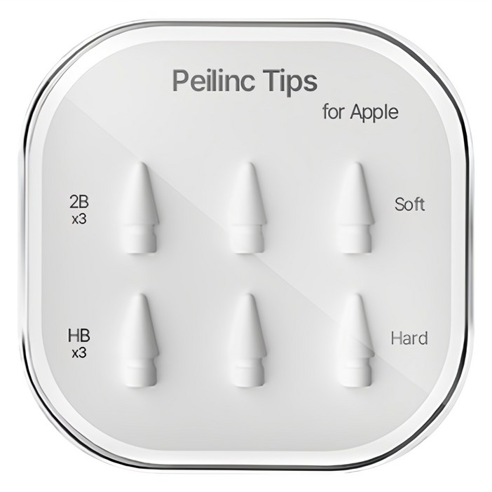 Peilinc 정품 애플펜슬 펜촉 12세대 호환 2B HB 총 6개입, 2B 3개입  HB 3개입  1BOX , 1세트