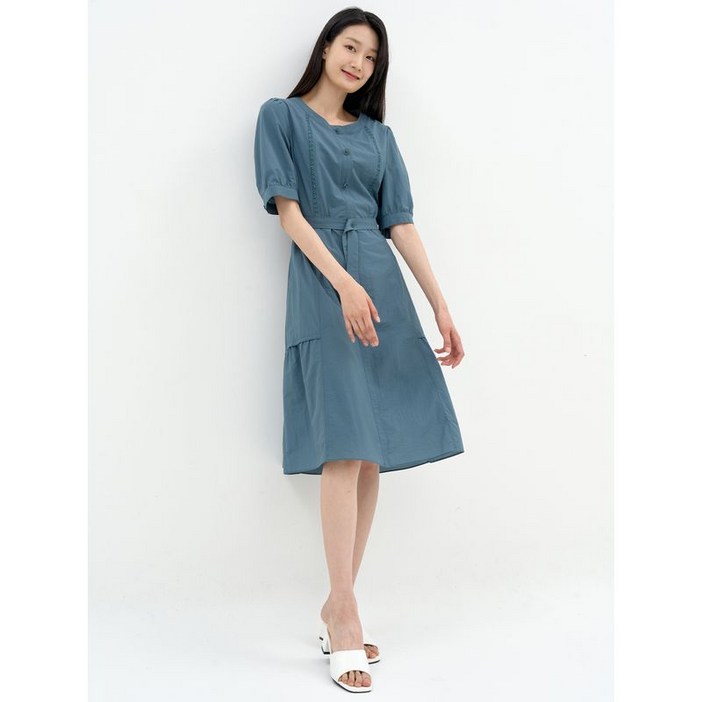 지센 라운드넥 베이직 반팔 원피스 LFOPN513_GE 1425238