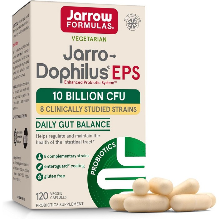 Jarrow Formulas 자로우 포뮬러스 도피러스 EPS 유산균 100억 CFU, 120정, 1개
