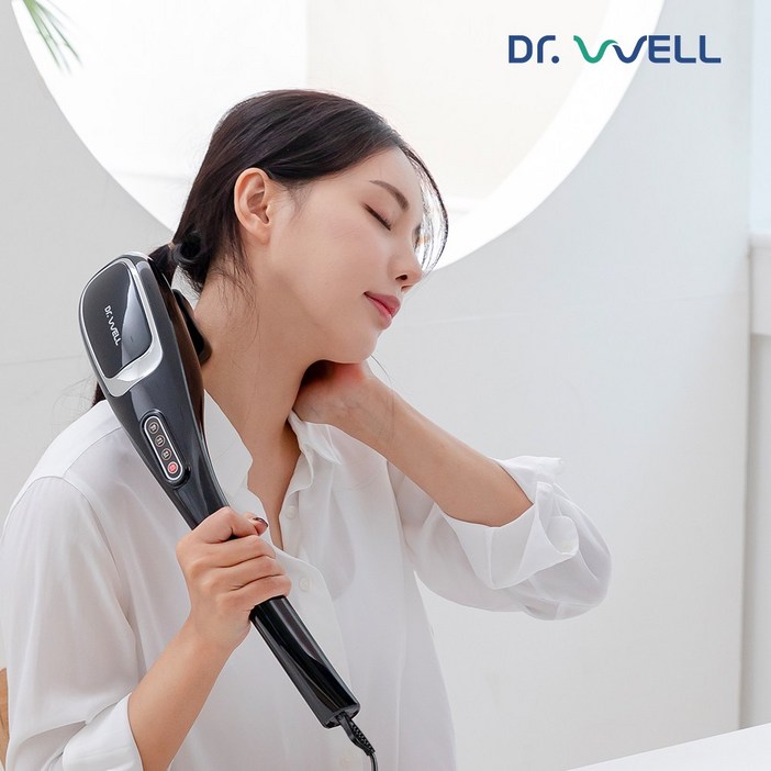 닥터웰 핸드 안마기 6종 교체봉 어깨 허리 복부 전신 마사지기 DR-2030 (블랙)