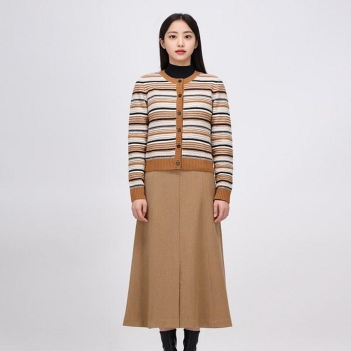 [백화점판] 케네스레이디 인기 [BYLYNN] A라인 벨티드 롱 스커트 EWS0500 치마