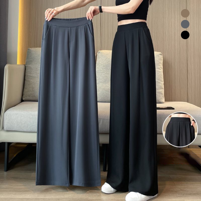 로젤라 여름 여성 데일리 캐주얼 통바지 정장 바지