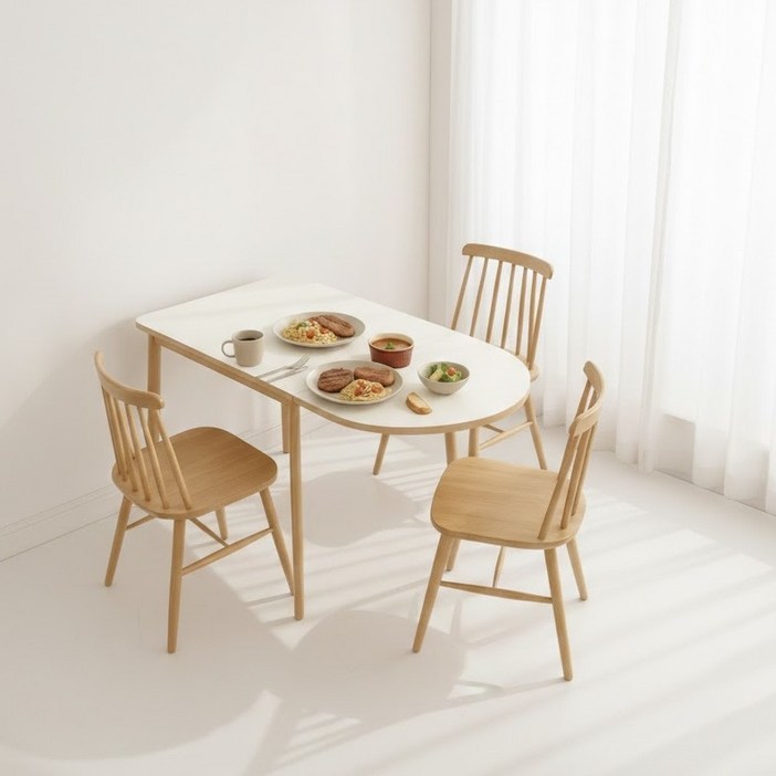 이케아 1인용 2인용 원룸 식탁 반원 반달 반타원 사각 식탁 테이블