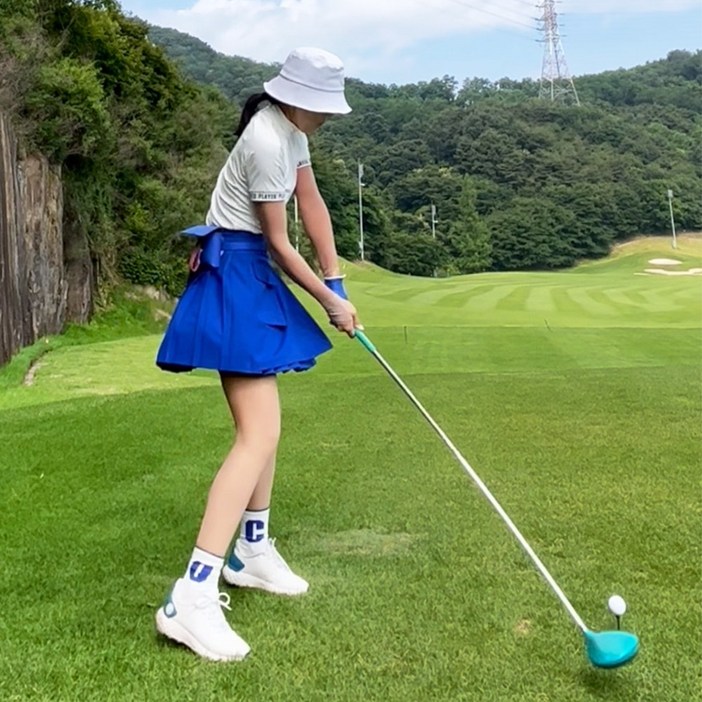투솜 여성골프스커트 봄골프치마 여름골프스커트 외포켓 주름 골프스커트 치마바지 여자 여름 골프 웨어 라운딩 필드 코디