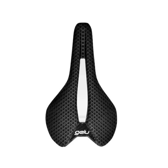 GELU T60 3D 가벼운 자전거안장 풀 카본레일 Goldix, 블랙, 1개