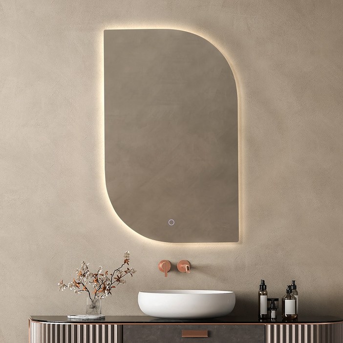 루비드 LED 간접 조명 하프 포토존 비정형 거울