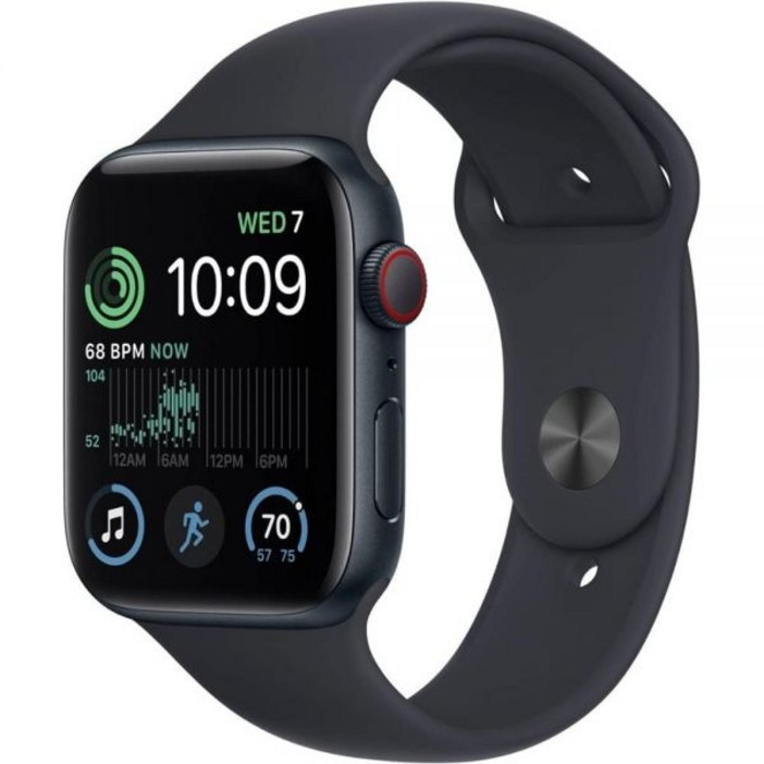 Apple Watch SE2세대GPS 셀룰러 40mm - 미드나잇 스포츠 밴드가 있는 미드나잇 알루미늄 케이스 ML갱신