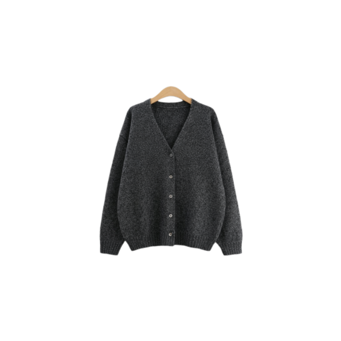 유니 울 루즈핏 브이넥 니트 가디건 5color