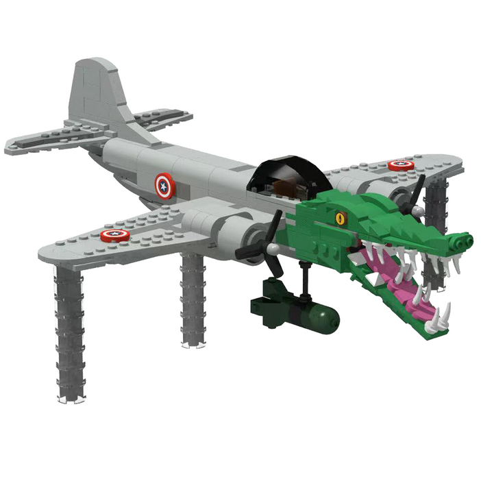 이탈리안 브레인롯 조립블럭 8시리즈 블록, 봄바르디로크로코딜로, 1개