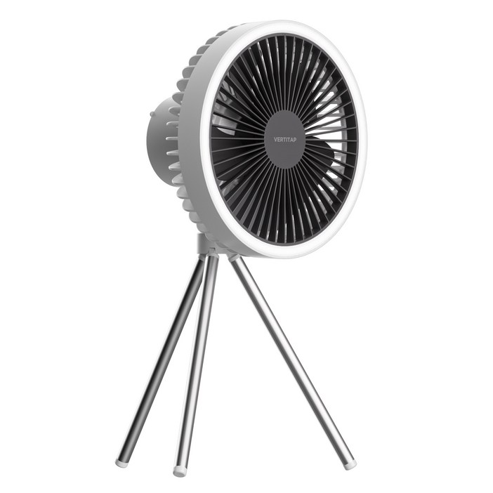 버티탭 캠핑무선선풍기 10000mAh 캠핑써큘레이터 탁상용 휴대용선풍기 충전식 무드등 미니써큘레이터, 화이트