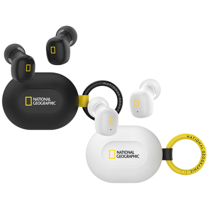 내셔널지오그래픽 무선 이어폰 미니 고음질 터치 컨트롤 C Type 초경량 블루투스 5.3  이어폰 먼지제거 청소키트 사은품 증정, 블랙