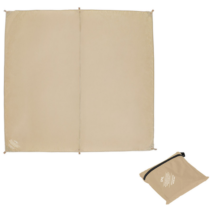 캠프빌리지 다용도 캠핑 내수압 4000 방수매트 그라운드시트 + 전용 수납가방, 베이지