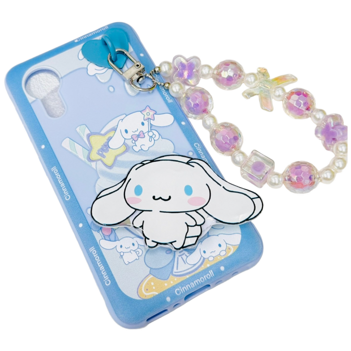 산리오 시나모롤 최애캐 키덜트 키즈폰 신비폰 X커버 엑스커버5 갤럭시 비즈스트랩 SM-G525N 케이스