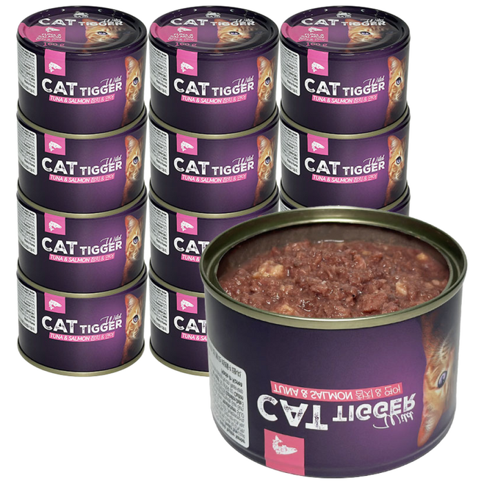 사조 캣티거 와일드 고양이 간식 습식캔, 12개, 160g