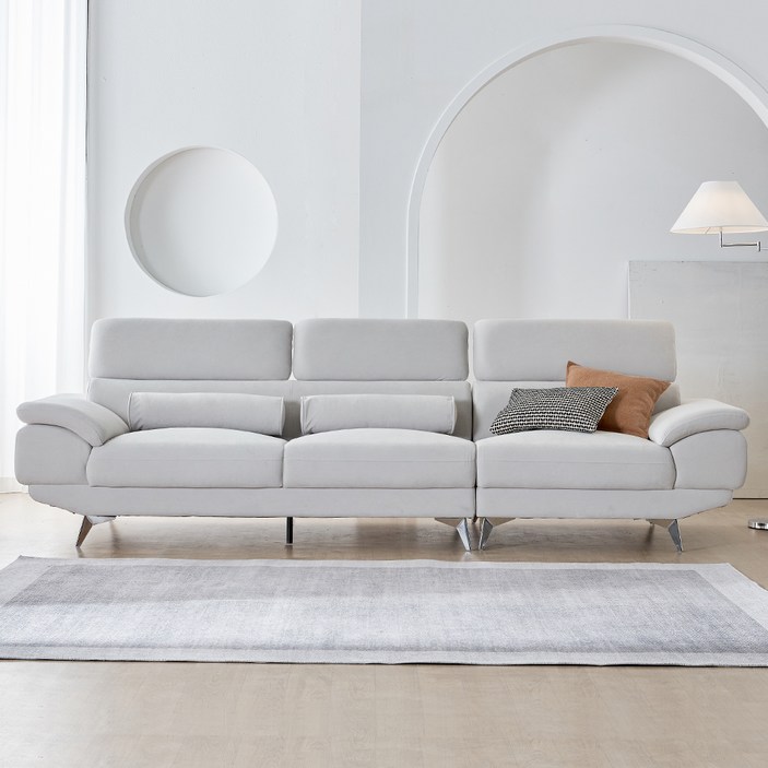 웰퍼니쳐 몬스터 프리미엄 타이보 아쿠아텍스 4인용 소파 방문설치, 라이트그레이