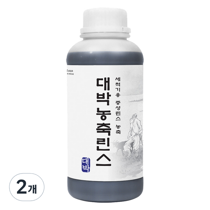 대박세제 업소용 식기세척기 전용 농축린스, 1L, 2개