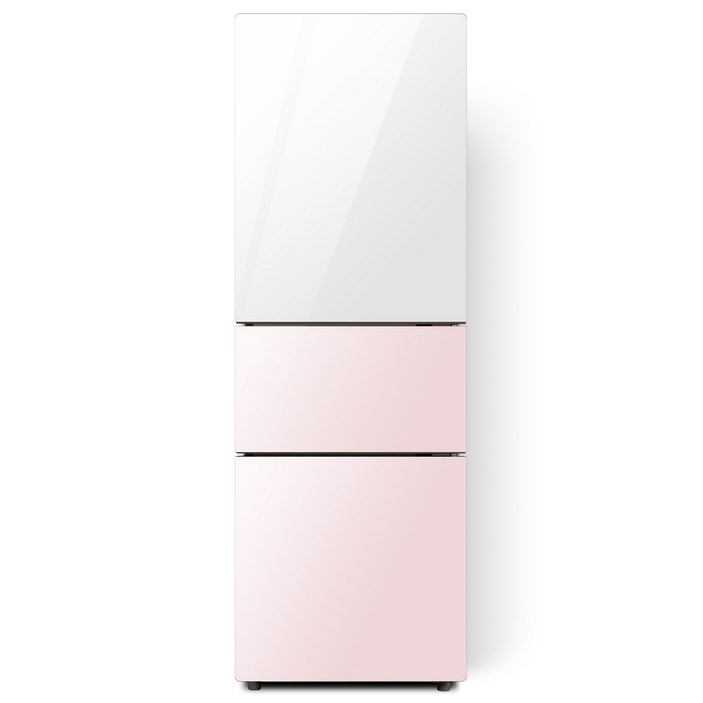 냉장고가격 하이얼 글램 글라스 일반형냉장고 방문설치, 화이트 + 핑크, HRB212MDWP