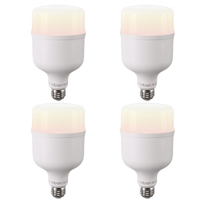 비츠온 LED T벌브 27W E26, 전구색, 4개
