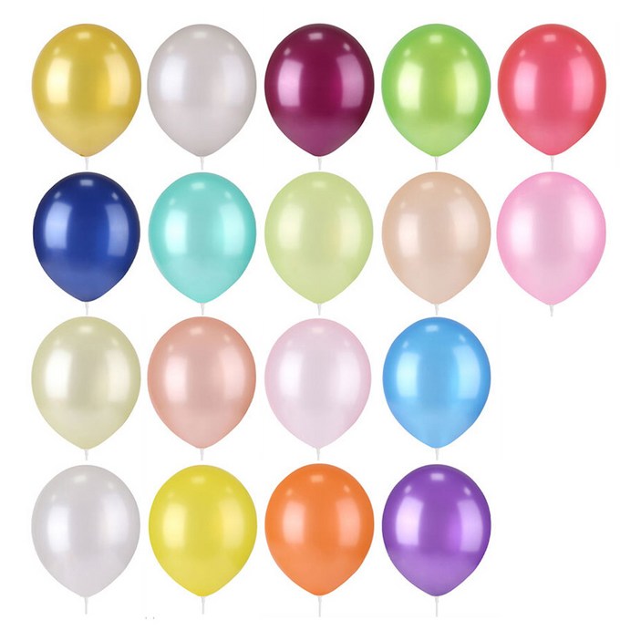 펄 레인보우풍선 30cm 50p 세트