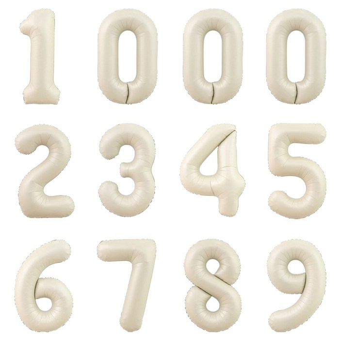 숫자 호일 풍선 40cm 12종 세트