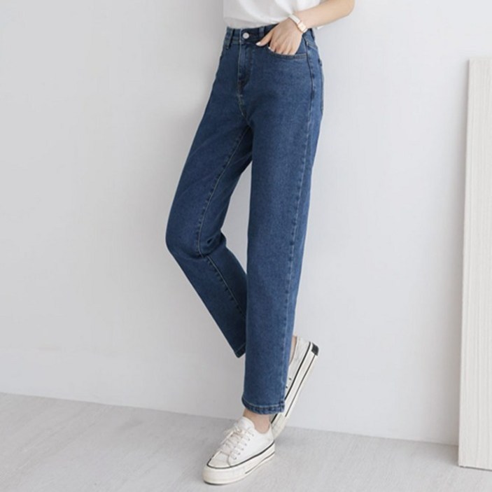 앤드스타일 여성용 숏/기본/롱 기장 인생스판 No 3 보이핏 크롭 데님 팬츠 264389