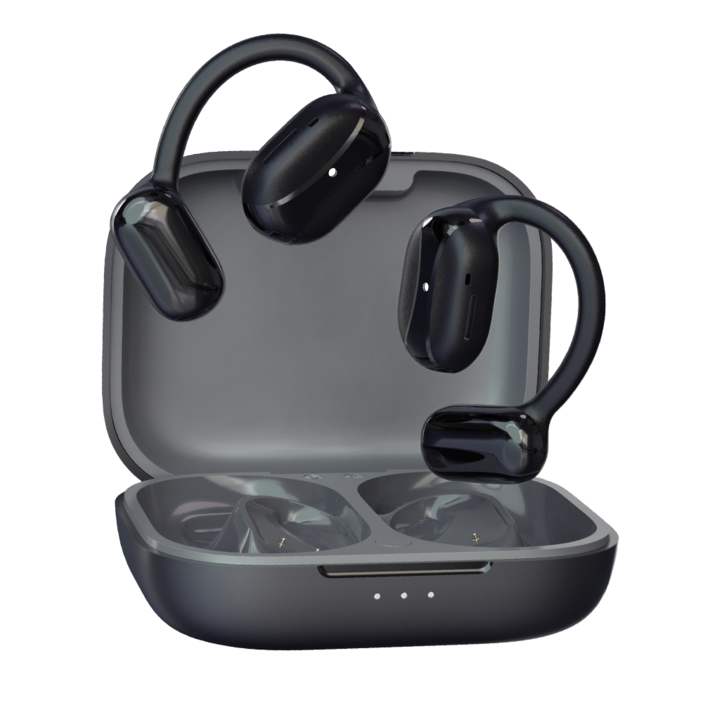 엠지텍 하모니크 이어프리 오픈프로 골전도 오디오 코딩 무선 오픈형 블루투스 이어폰, EarFree OPEN PRO, 블랙