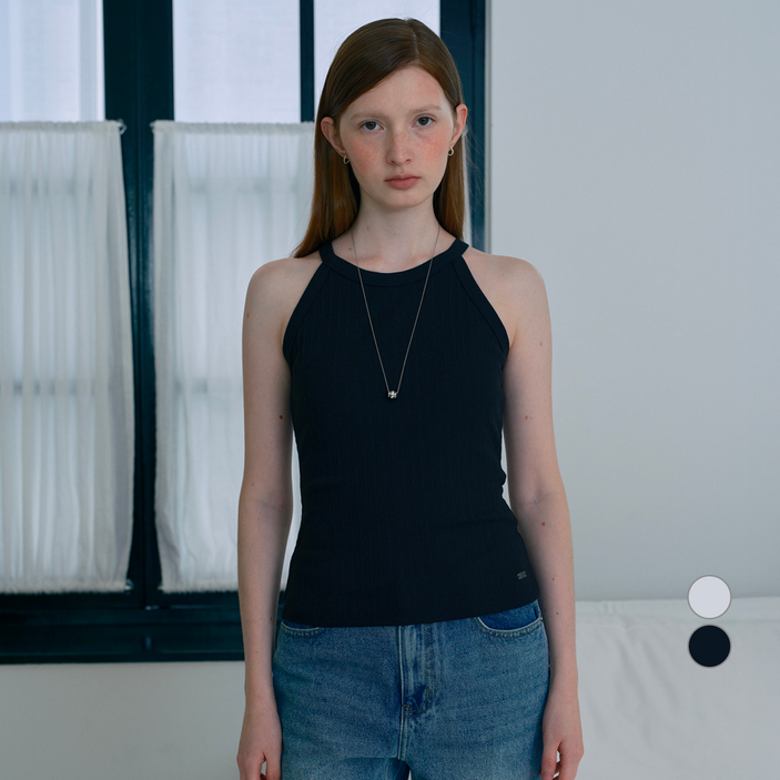 쥬시쥬디 여성용 슬리브리스 홀터 티셔츠 J1TS020B