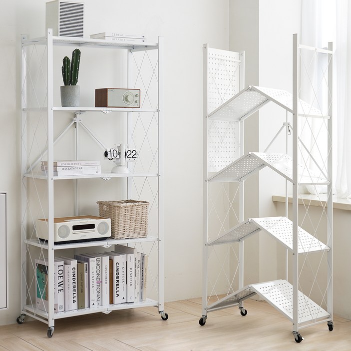 코멧 원터치 접이식 다용도 이동식 선반