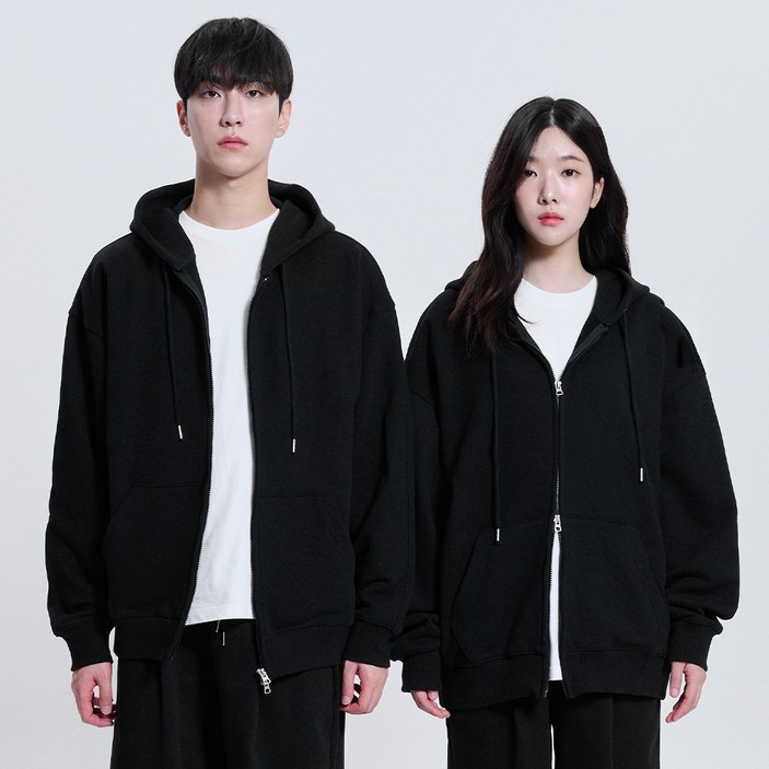 포슈어 남녀공용 오버핏 투웨이 후드 집업