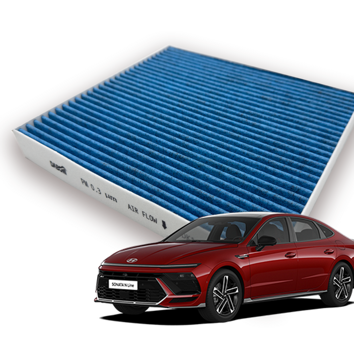 다보니 PM0.3 블루 활성탄  DN8쏘나타쏘나타디엣지 하이브리드 에어컨필터