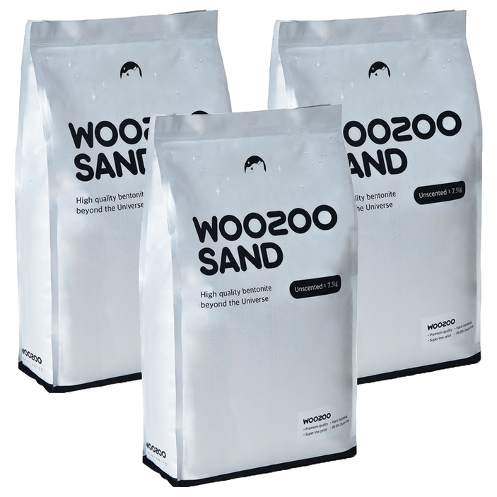 우주모래 WOOZOO 고양이 벤토나이트 모래, 7.5kg, 3개, 무향