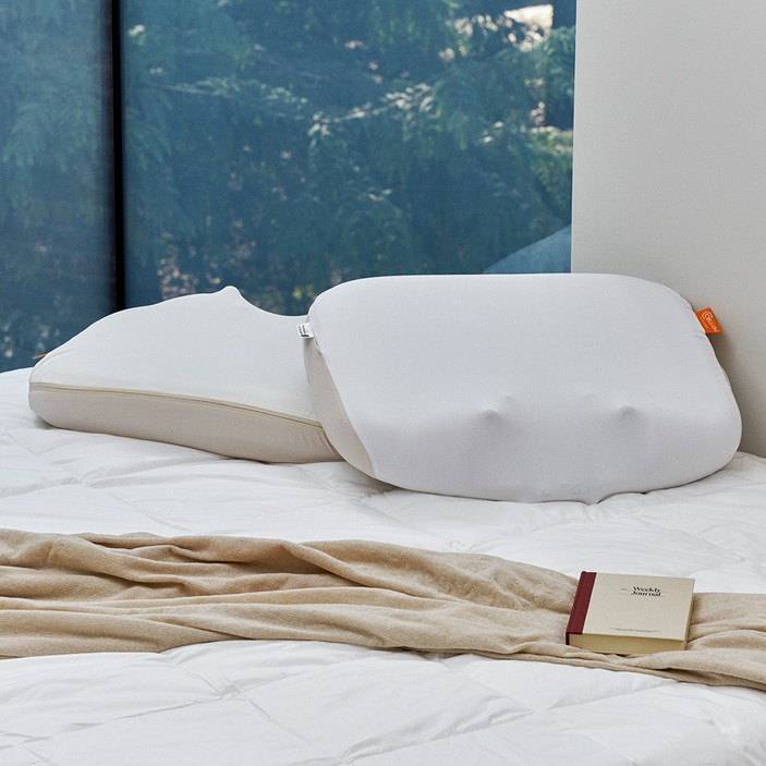 셀리온 목 어깨 승모근 무선 베개 마사지기, 베이지, CELDCBMN26