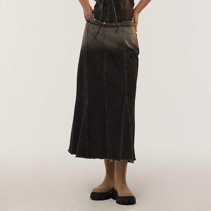 오디너리홀리데이 머메이드 데님 롱 스커트 W7C24SADS101