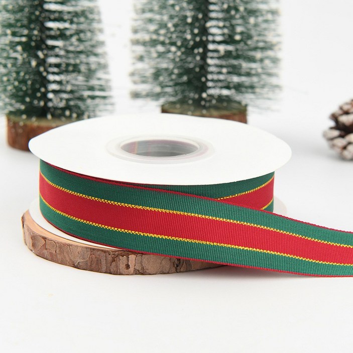 리드홈 크리스마스 장식 구츄리 오너먼트 리본끈 폭 2.5cm