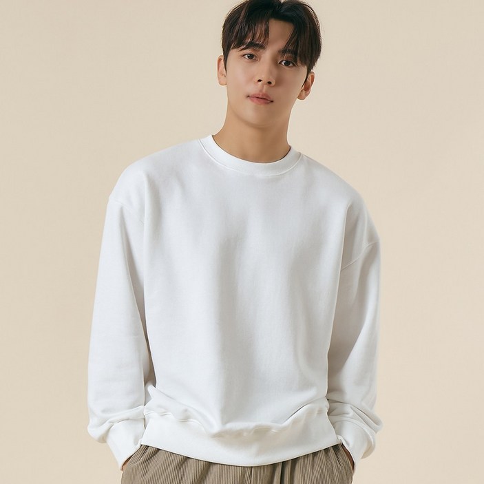 LXT HOMME 퀄리티 좋은 국내생산 720g 헤비쭈리 면100 오버핏 무지 맨투맨 티셔츠