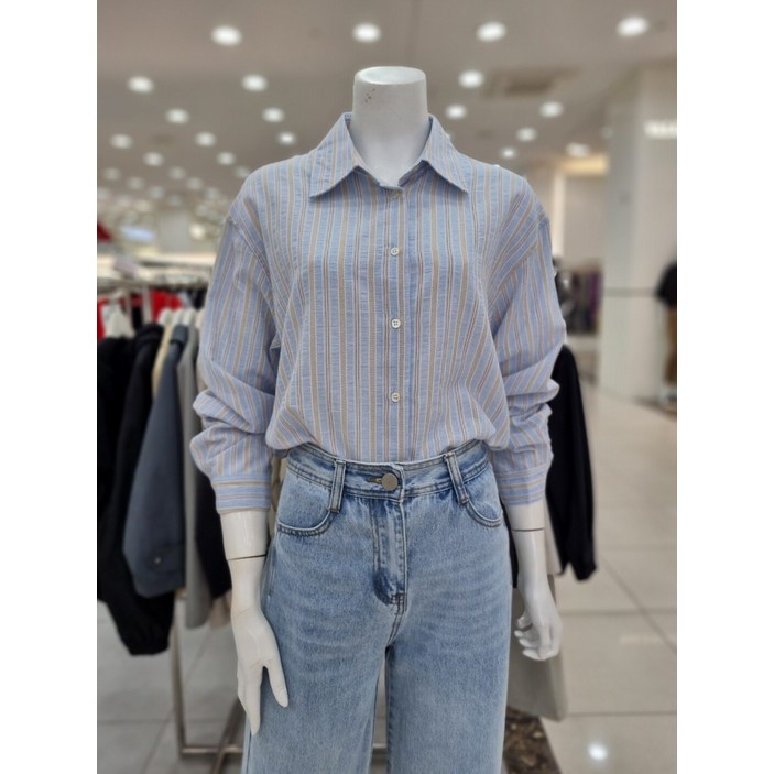 더아이잗 스트라이프 오버핏 블라우스 IR4M0BL771BL40_DJ