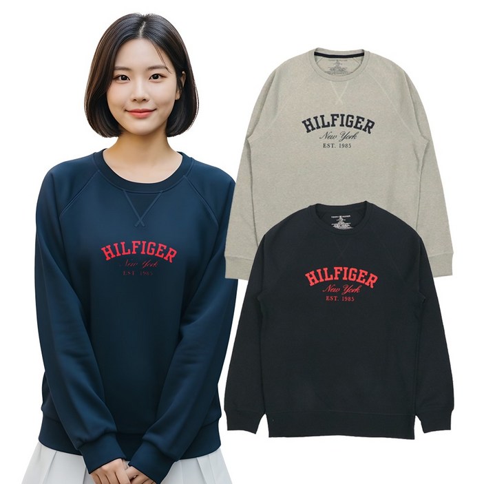 타미힐피거 프렌치테리 맨투맨 스웨트셔츠