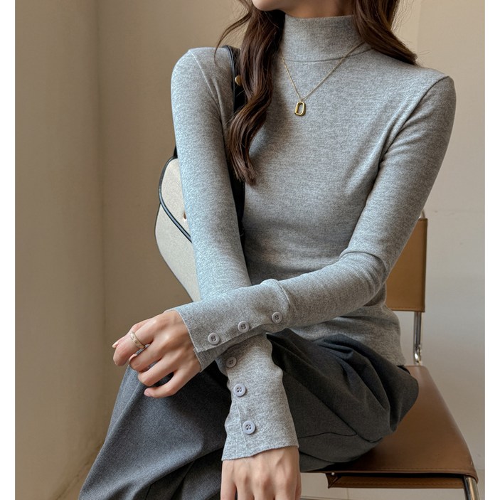 반폴라 추동 이너 긴팔 티셔츠 고급스러운 상의 SH1748