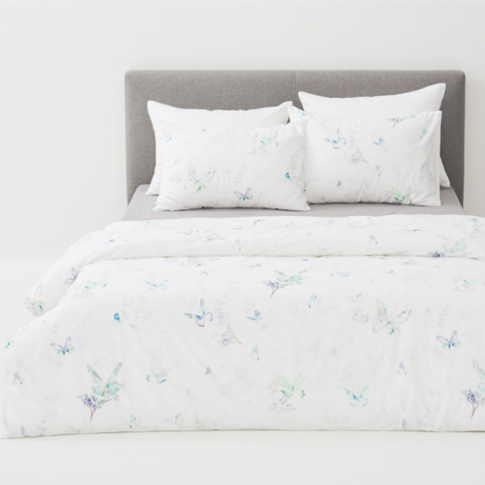 레노마홈 시엘 퍼케일 홑겹 이불커버 베개세트 SS / Q / K 오렌지