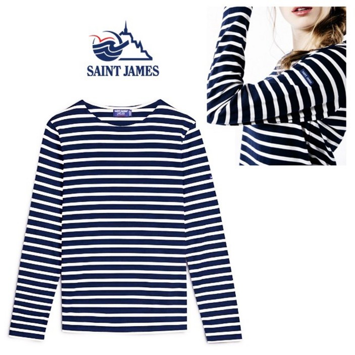 세인트제임스 밍콰이어 모던 긴팔티 마린네이지 (네이비+화이트) SAINT JAMES