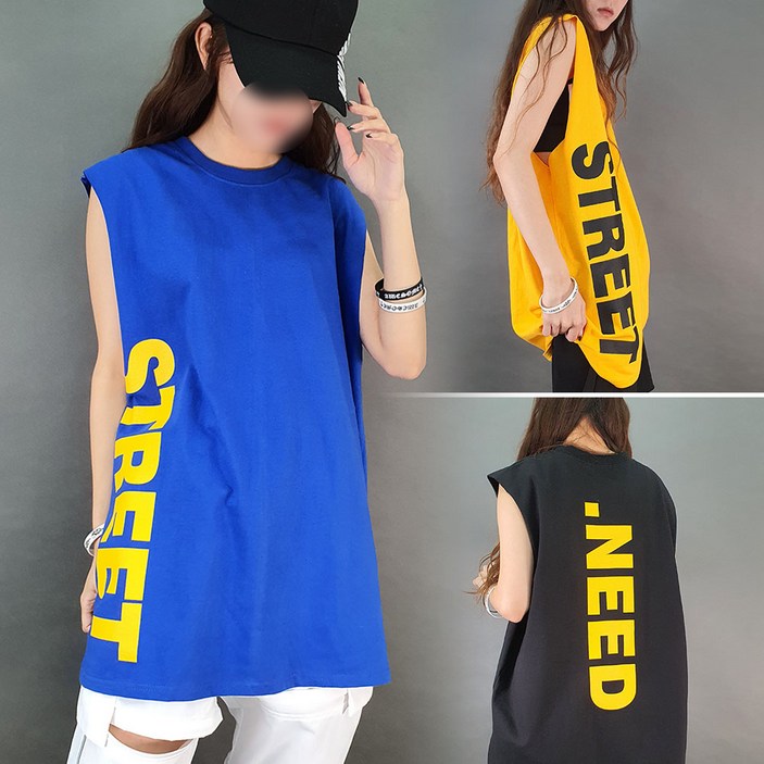 M7 민소매 피처링 나시 바캉스룩 남여공용 커플룩 줌바닷컴 방송댄스의상 단체복 스피닝 줌바웨어