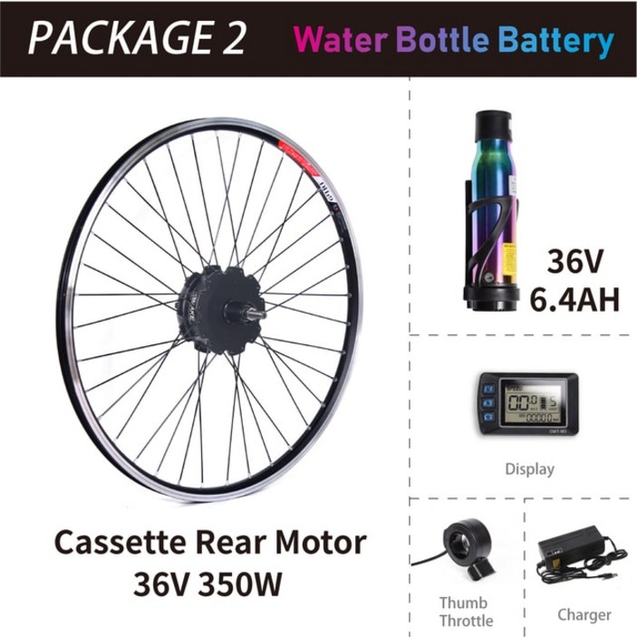 EBike 변환 고속 허브 자전거 모터 키트 후면 배터리 36 48V 250W 350W 500W 26-29 인치 700C ZEMAKE