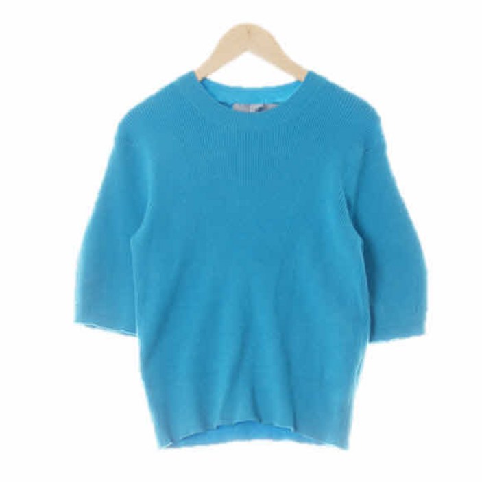 에잇세컨즈 청록 골지반팔니트 구제구구공