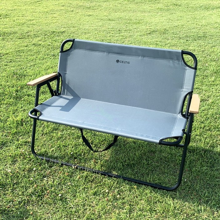 셀티스 벤치체어 폴딩 2인 로우체어 단품 접이식 캠핑의자 더블체어 보관가방