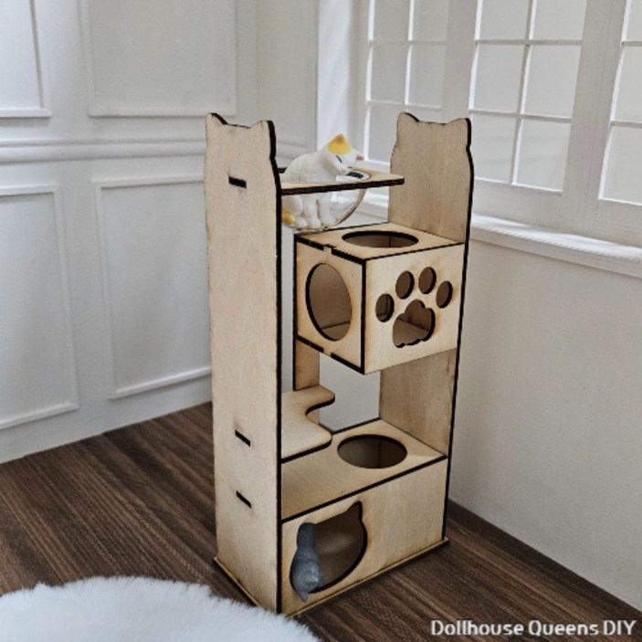 DIY키트 고양이 미니어처 캣타워 인형소품